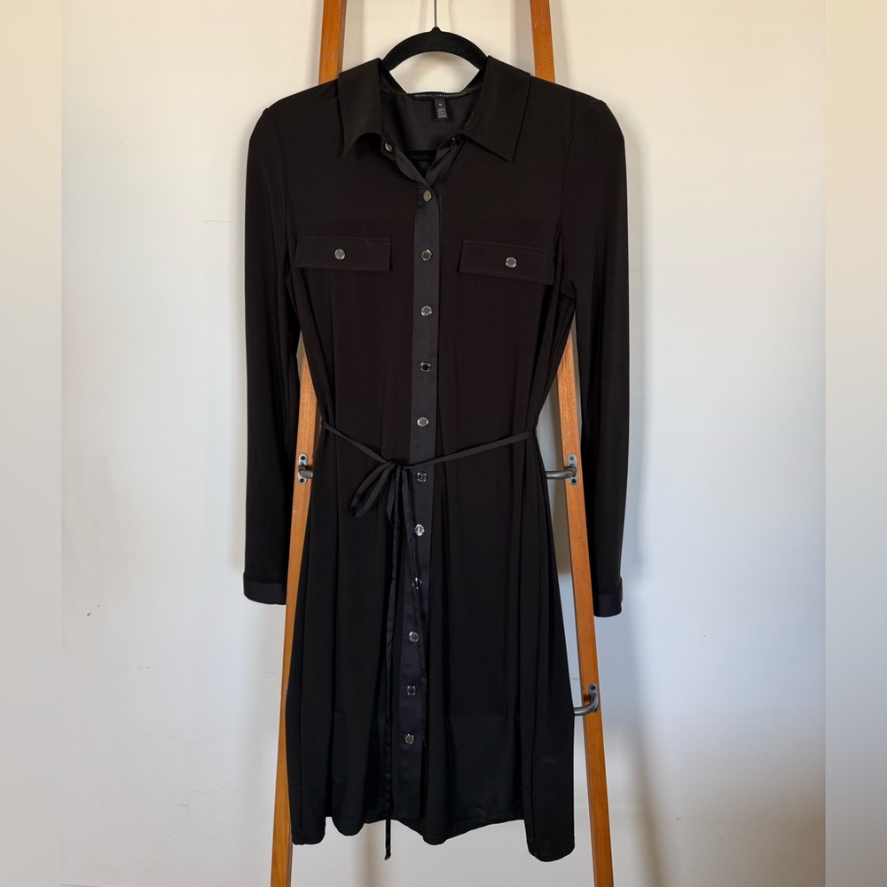 White House Black Market collar black dress